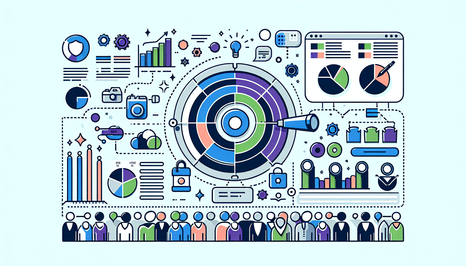 [Визуализация процесса сегментации аудитории с использованием различных критериев]