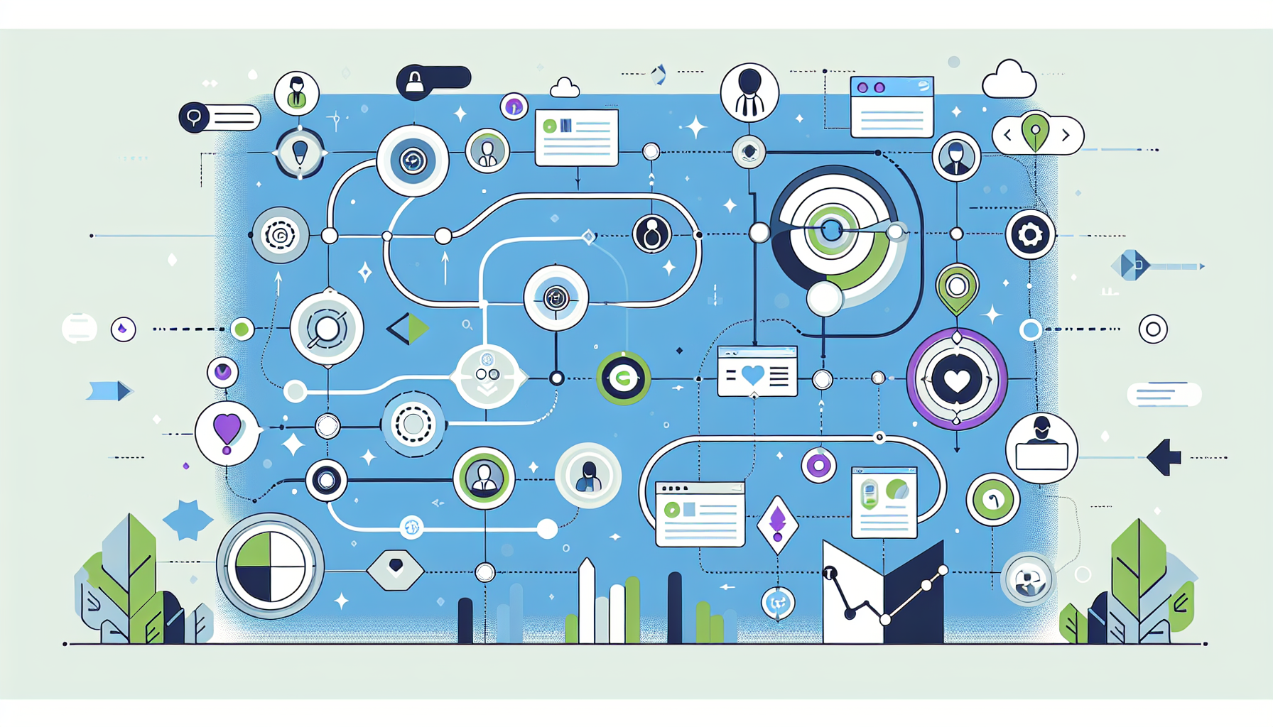[Визуализация карты пути клиента с ключевыми точками взаимодействия]