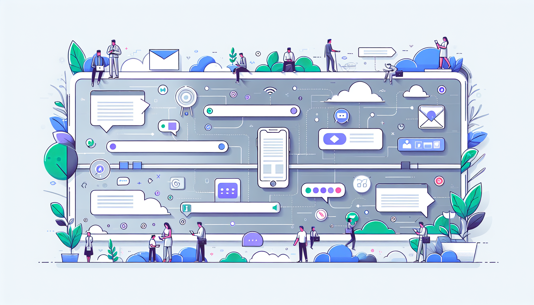 [Визуализация процесса отправки push-уведомлений с разными сегментами аудитории]